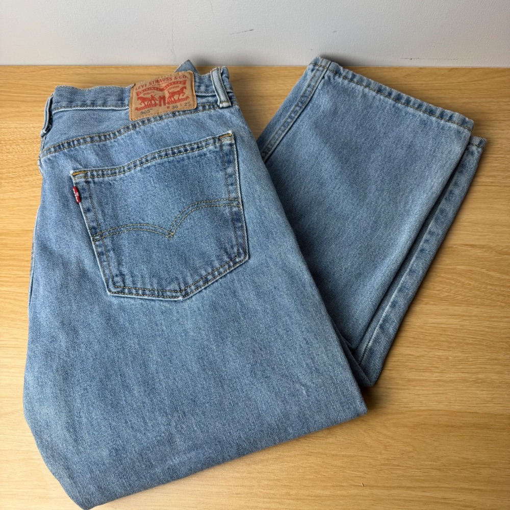 Levi's 505 Regular Fit Jeans Mens 36x29 (35x28) Blue Denim Straight Leg Heritage